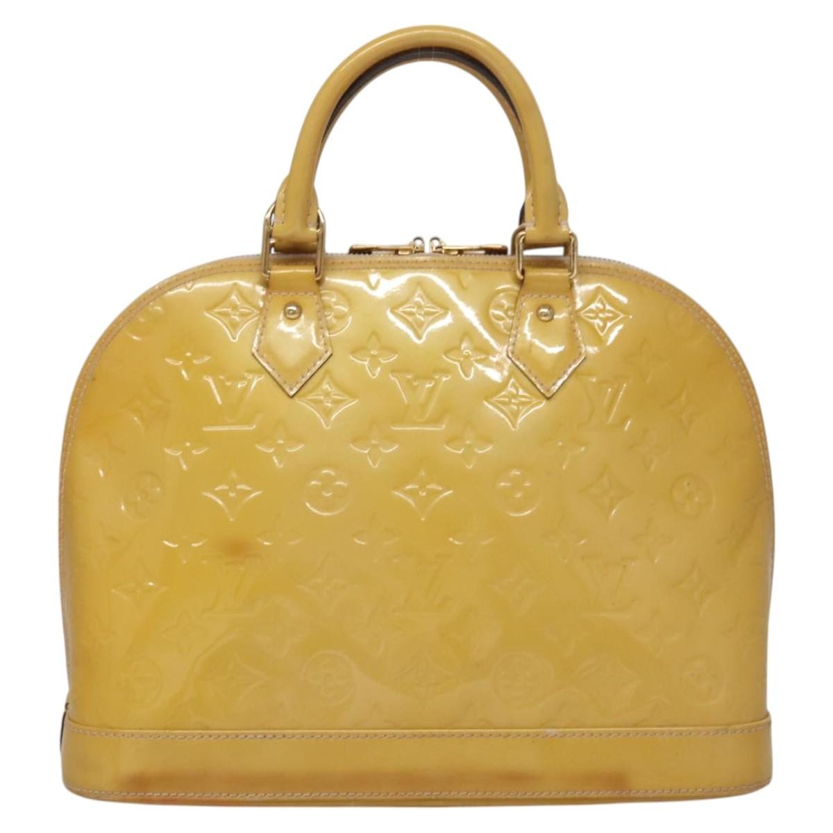 Louis Vuitton LOUIS VUITTON Monogram Vernis Alma PM Hand Bag 2way Dunne M90170 LV Authentic KD187