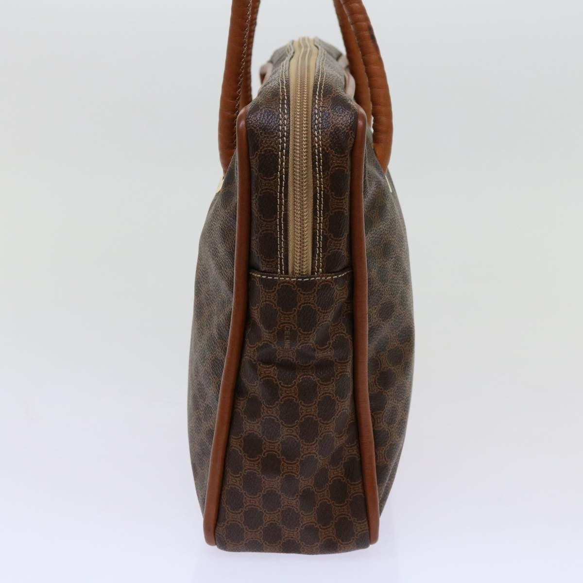 Celine CELINE Macadam Canvas Shoulder Bag PVC Brown Authentic 69901