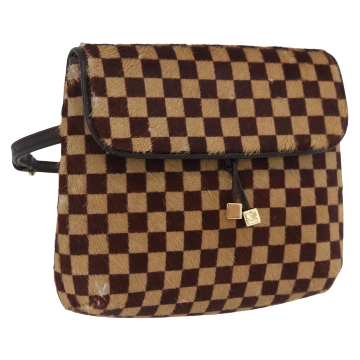 Louis Vuitton LOUIS VUITTON Damie sovage Gazelle Bag Harako leather Brown M92130 Authentic ka3269