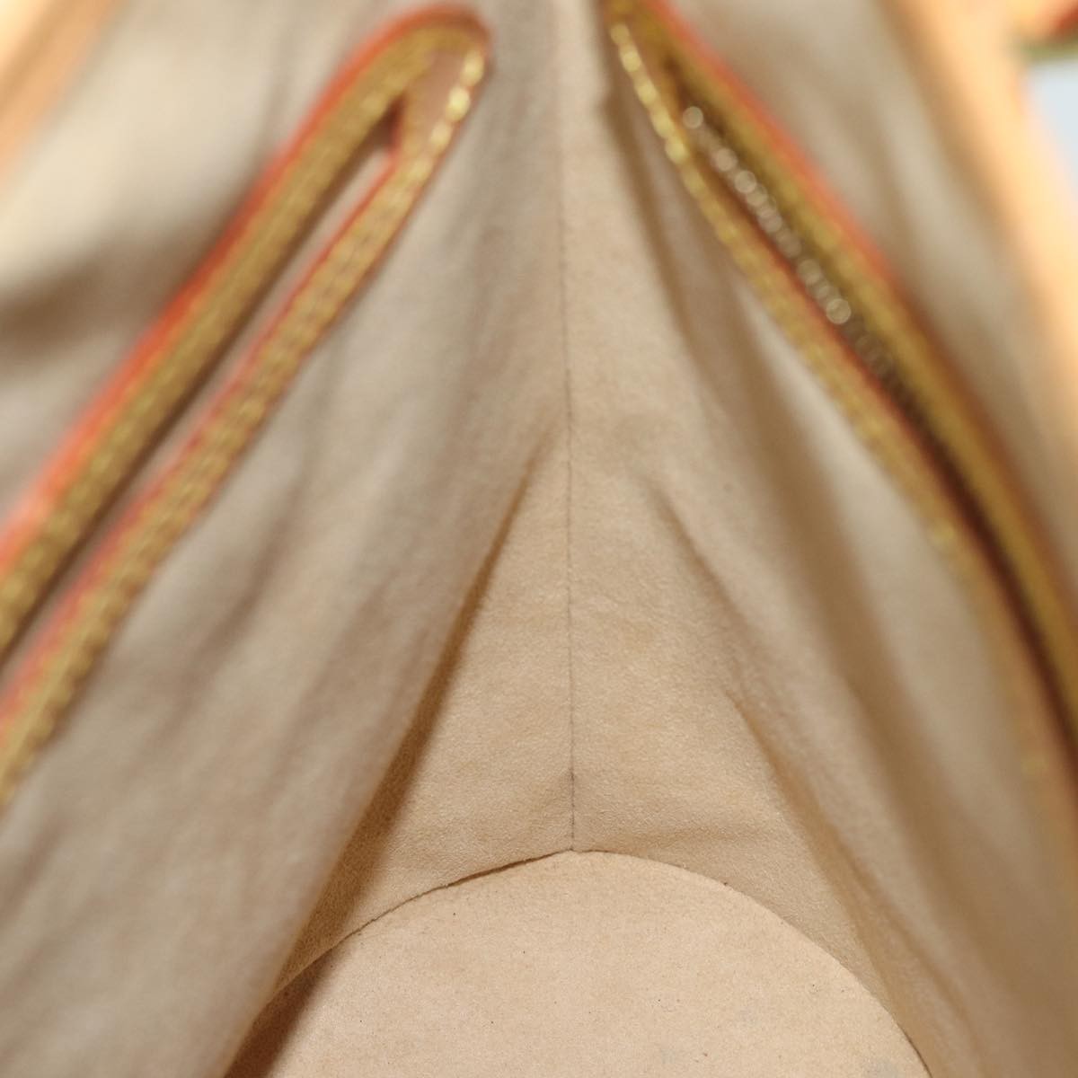 Louis Vuitton LOUIS VUITTON Nomad leather Bucket PM Shoulder Bag Beige M85001 LV Authentic 80351