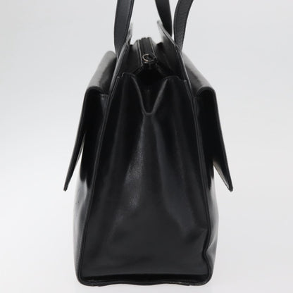 Gucci GUCCI Tote Bag Leather Black Silver Authentic 175365