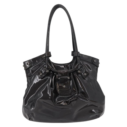 Salvatore Ferragamo Salvatore Ferragamo Gancini Hand Bag Patent leather Dark Brown Authentic bs35239