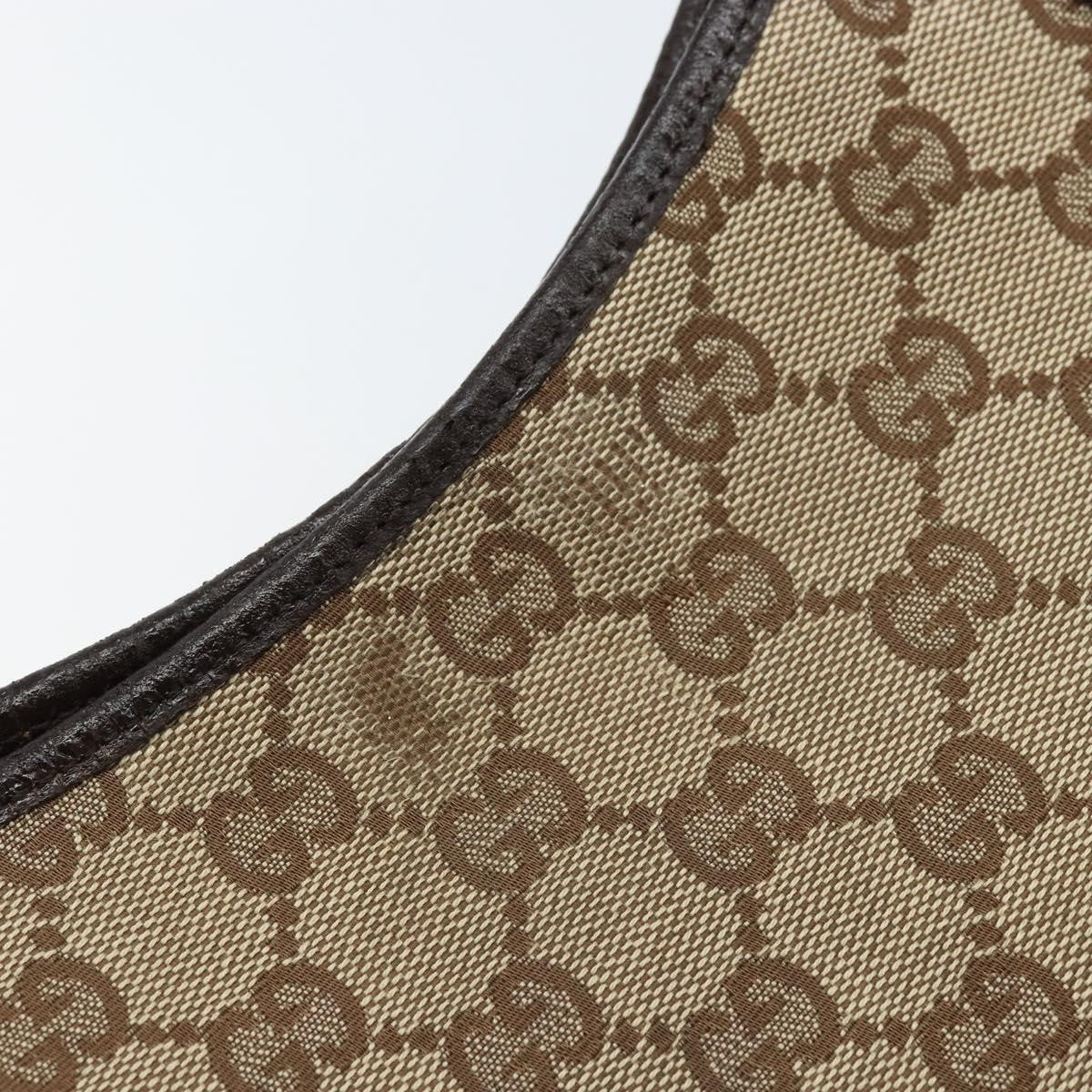 Gucci GUCCI GG Canvas Tote Bag Beige Silver 113015 Authentic kk644