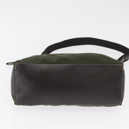 Prada PRADA Shoulder Bag Nylon Khaki Silver Authentic 165486