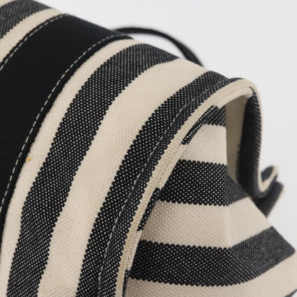 Hermès Hermès HERMES Cannes PM Hand Bag Canvas White Black Authentic hk3009