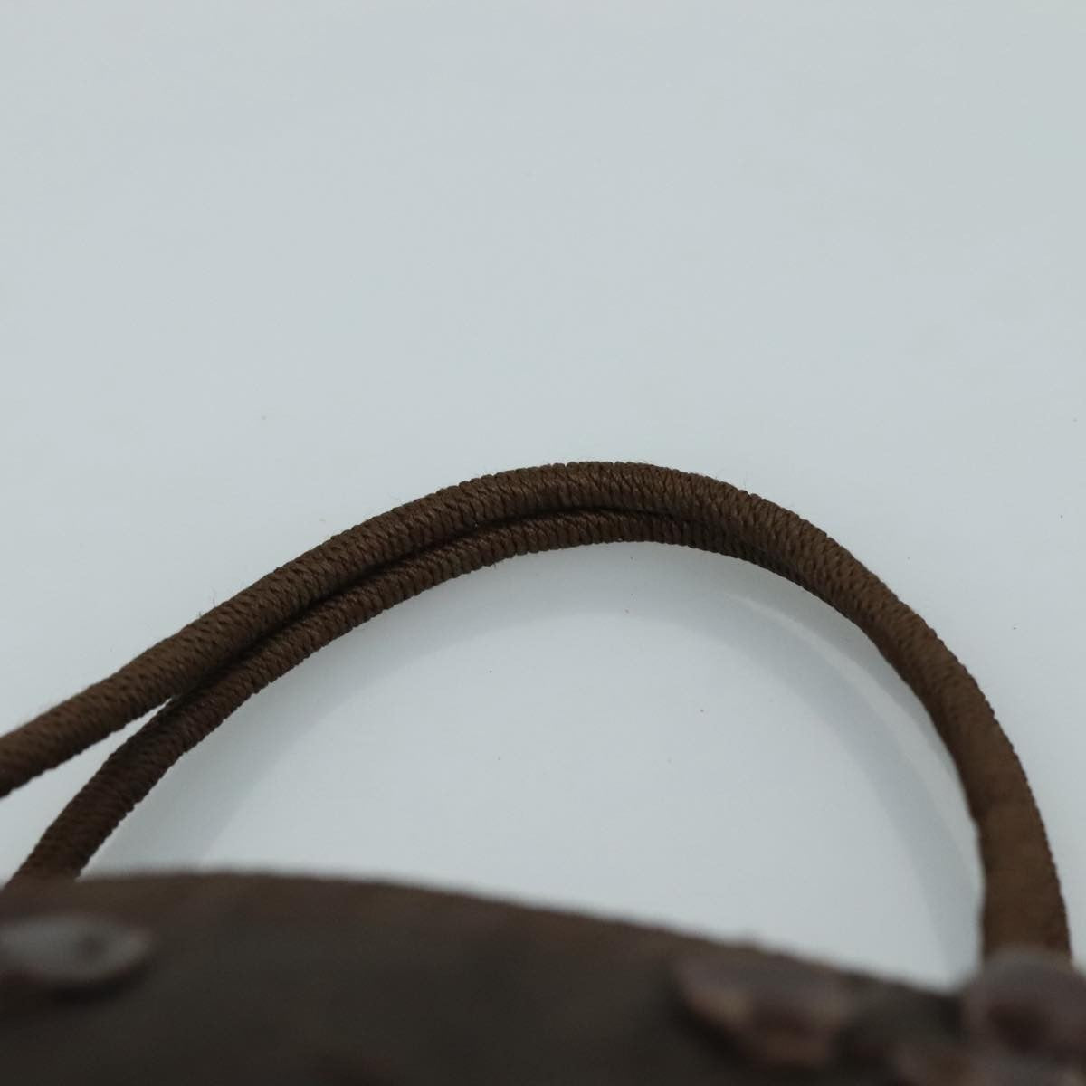 Prada PRADA Hand Bag Nylon Brown Silver Authentic bs20899