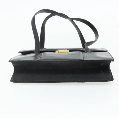 Gucci GUCCI Tote Bag Leather Black Gold Authentic 176030