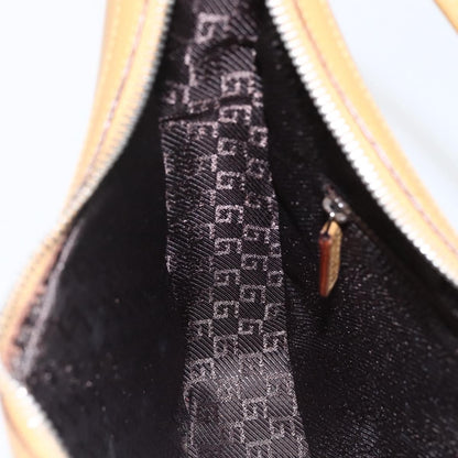 Gucci GUCCI Shoulder Bag Leather Brown Silver 001 3812 Authentic BA10652
