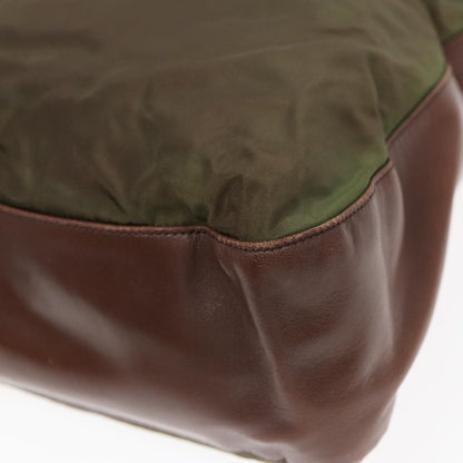 Prada PRADA Shoulder Bag Nylon Leather Green Authentic 89043