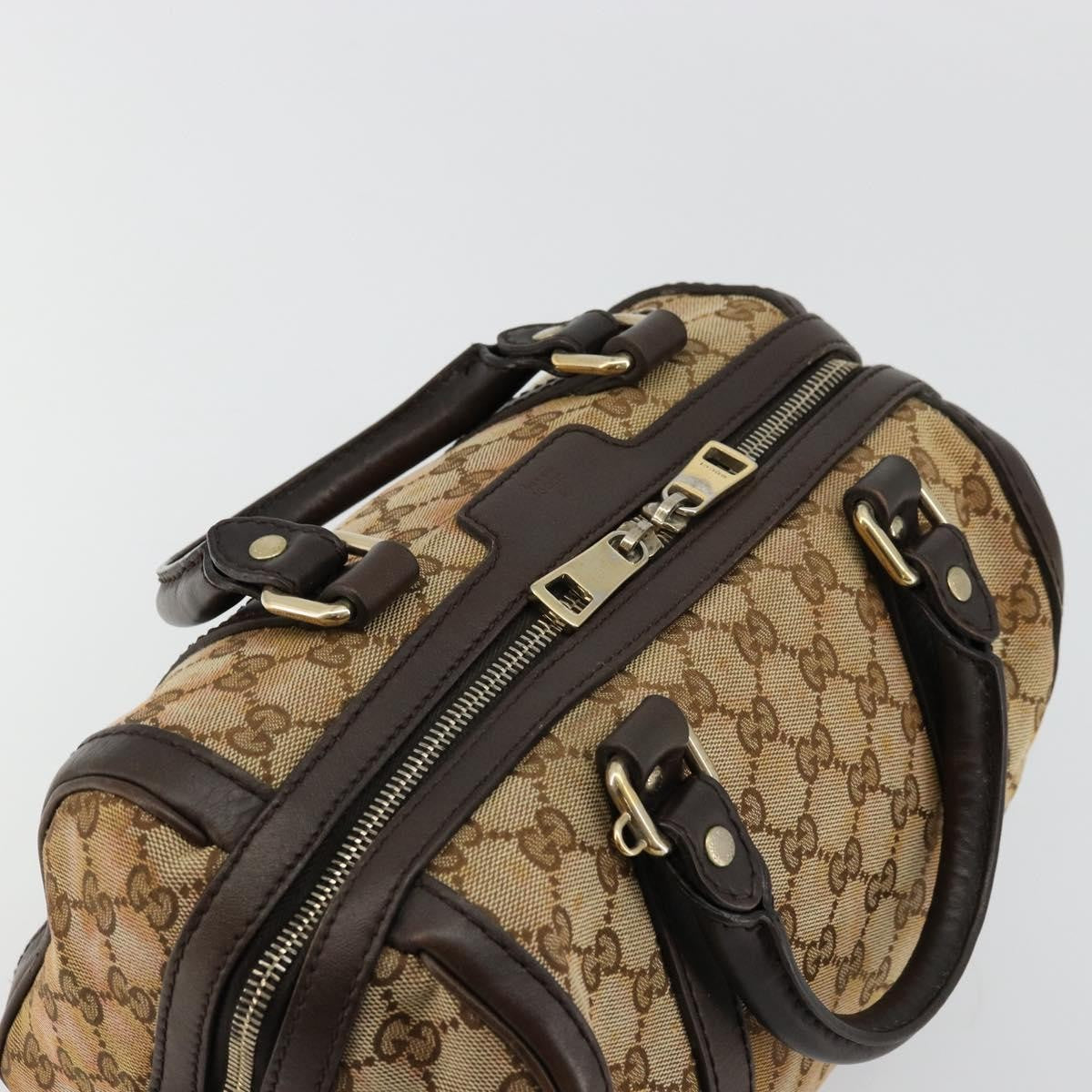 Gucci GUCCI GG Canvas Mini Boston Bag Beige Gold 269876 Authentic 175892