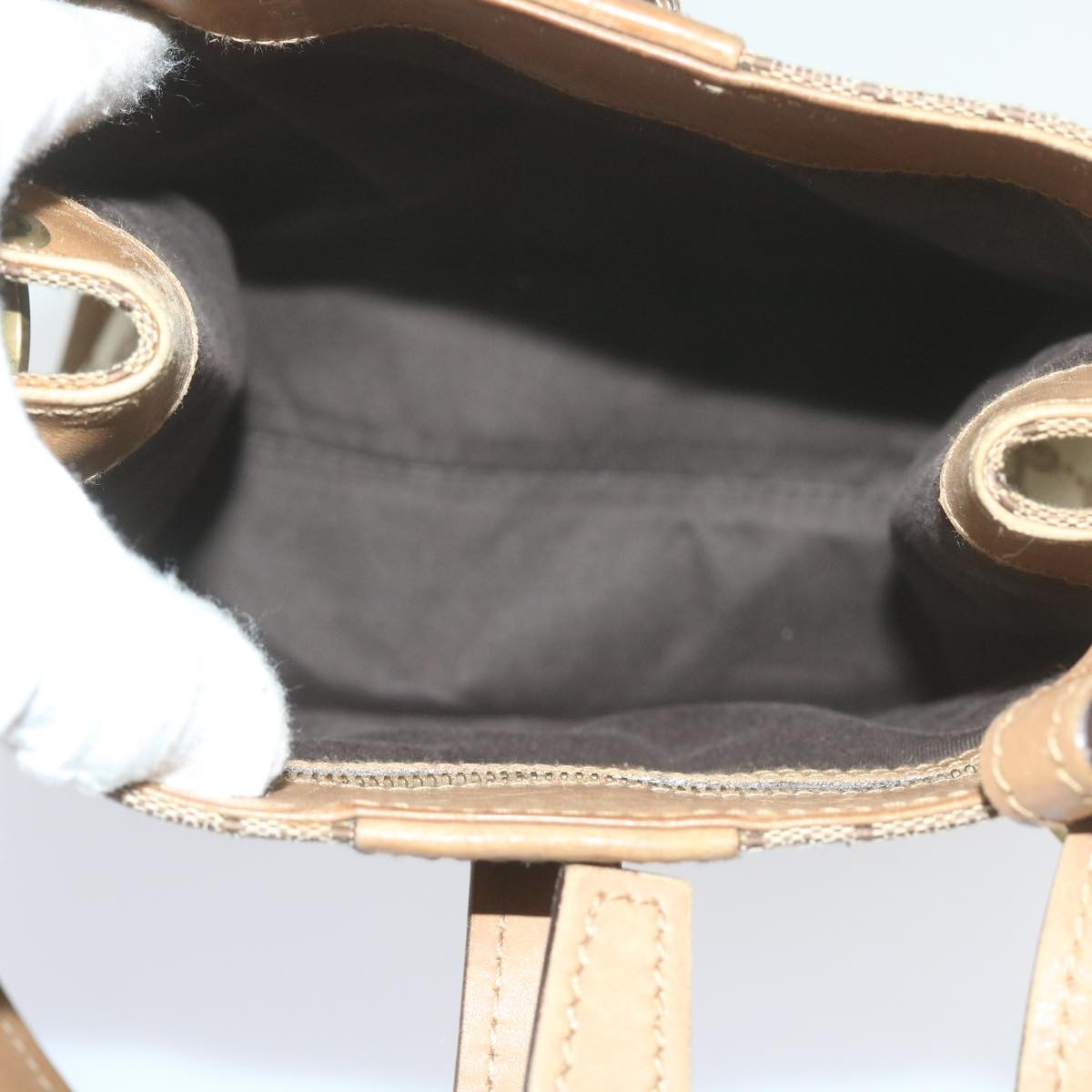 Gucci GUCCI GG Canvas Shoulder Bag Beige 110292 Authentic 61802