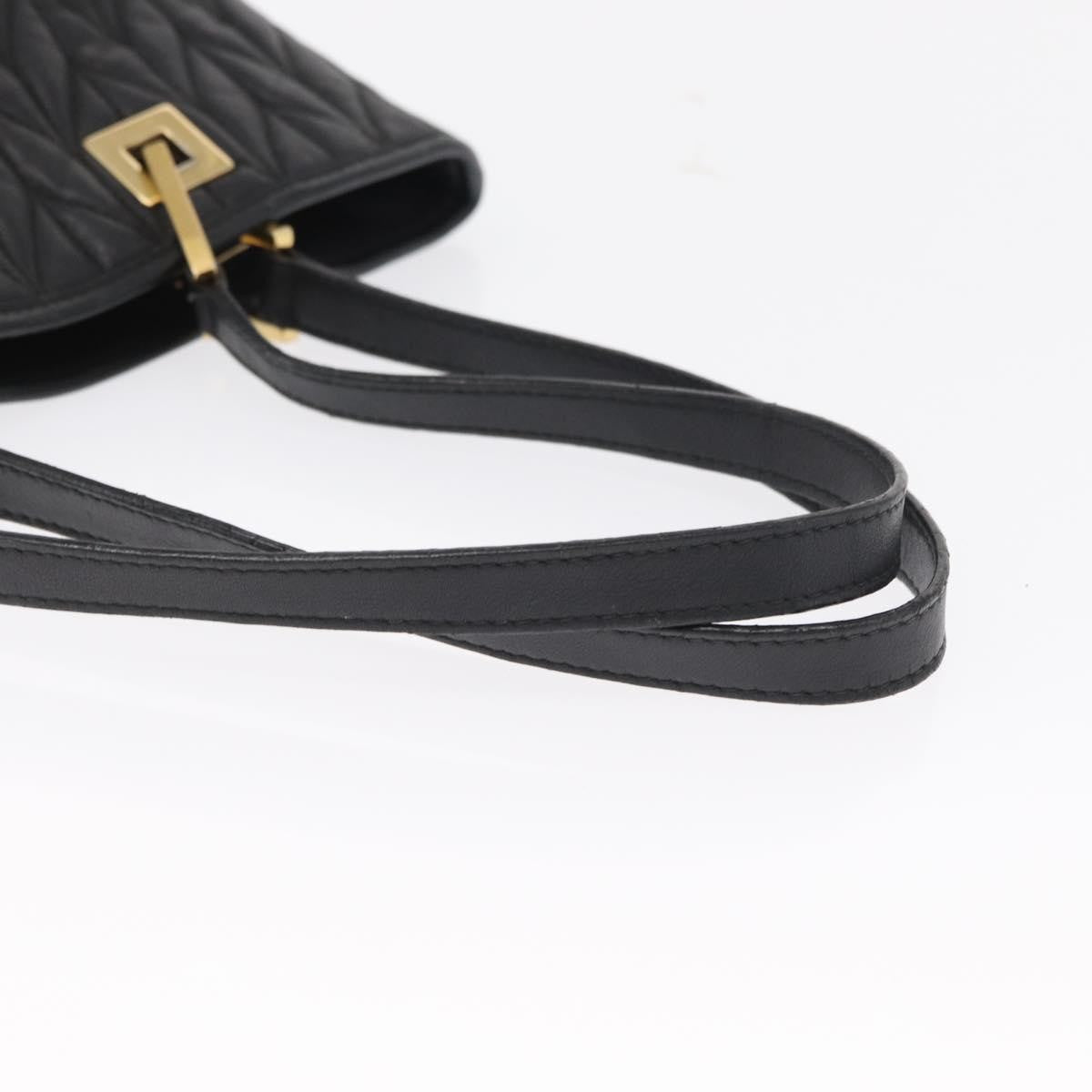 Gucci GUCCI Tote Bag Leather Black Gold 002 1099 Authentic 166099