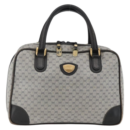 Gucci GUCCI Micro GG Supreme Hand Bag PVC Navy Gold 002 39 4330 Authentic fm5279
