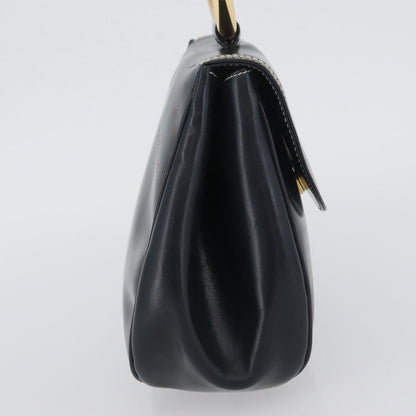 Loewe LOEWE Hand Bag Leather Navy Gold Authentic BA11340