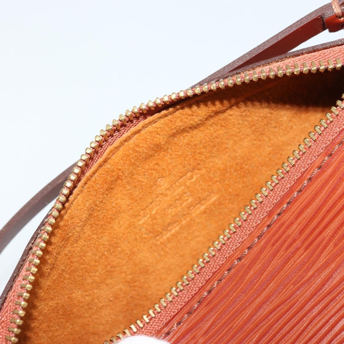 Louis Vuitton LOUIS VUITTON Epi Soufflot Pouch Accessory Pouch Brown LV Authentic BA12310A Bag