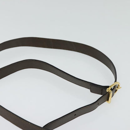 Salvatore Ferragamo Salvatore Ferragamo Gancini Shoulder Bag Leather Brown Gold Authentic 128109