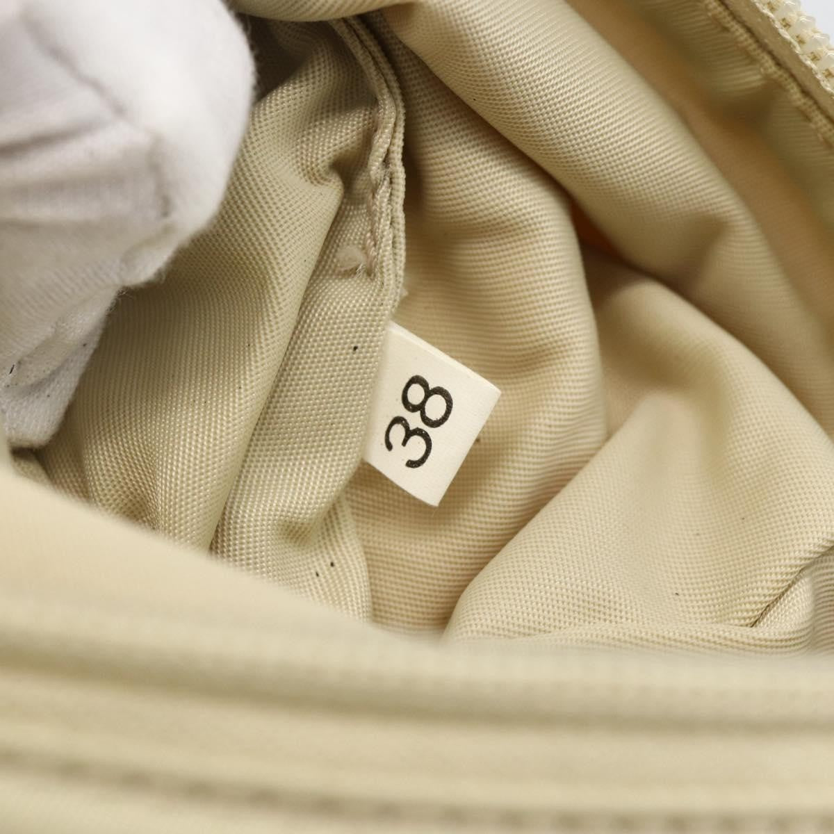 Prada PRADA Accessory Pouch Nylon Beige Silver Authentic BAZ860A Bag