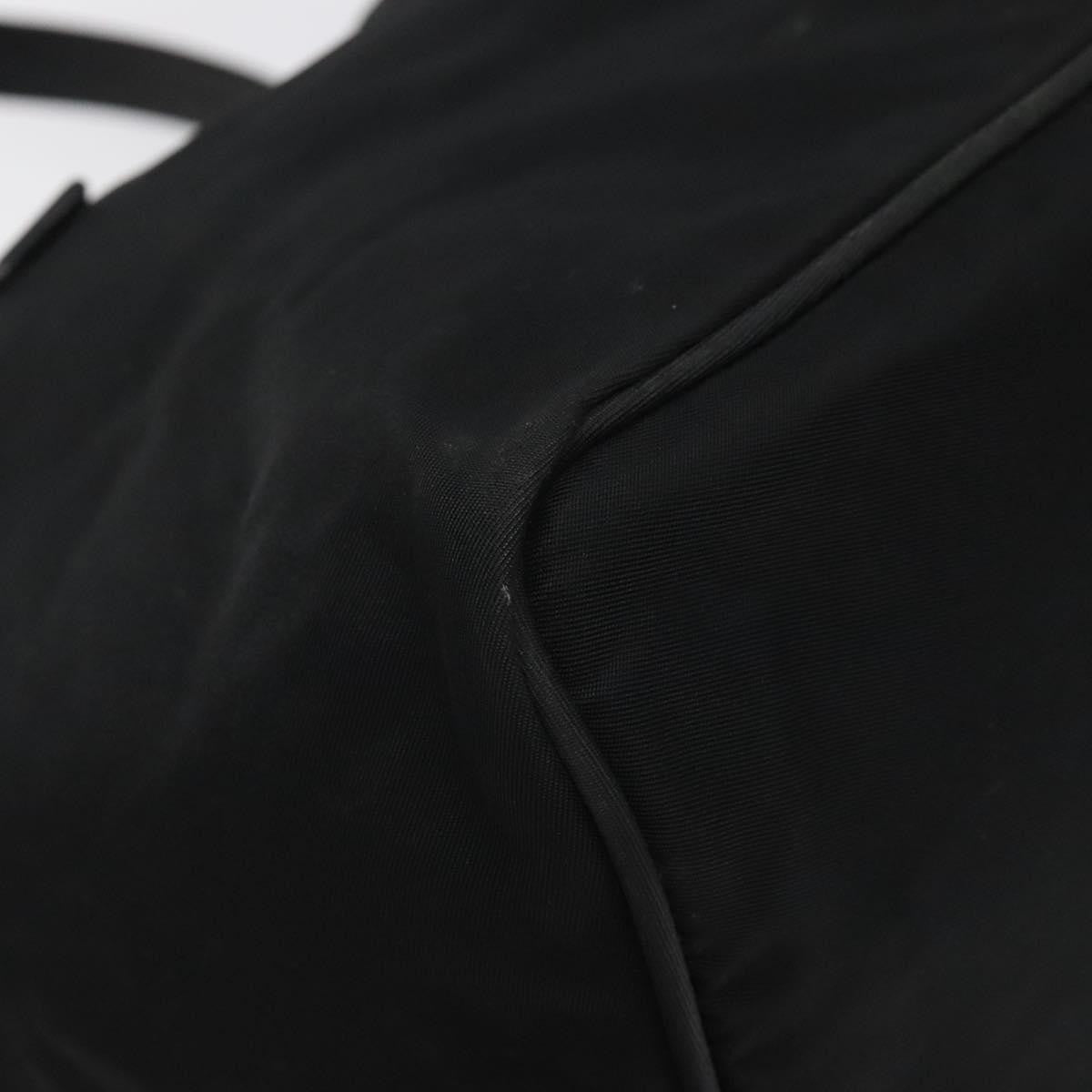 Prada PRADA Hand Bag Nylon Black Silver Authentic 118193