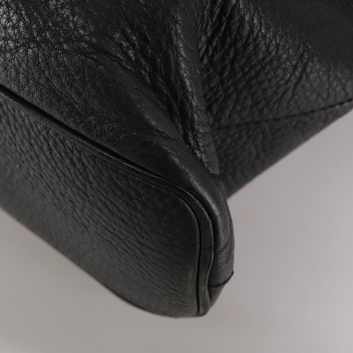 Burberrys Burberrys Hand Bag Leather Black Gold Authentic bs20817