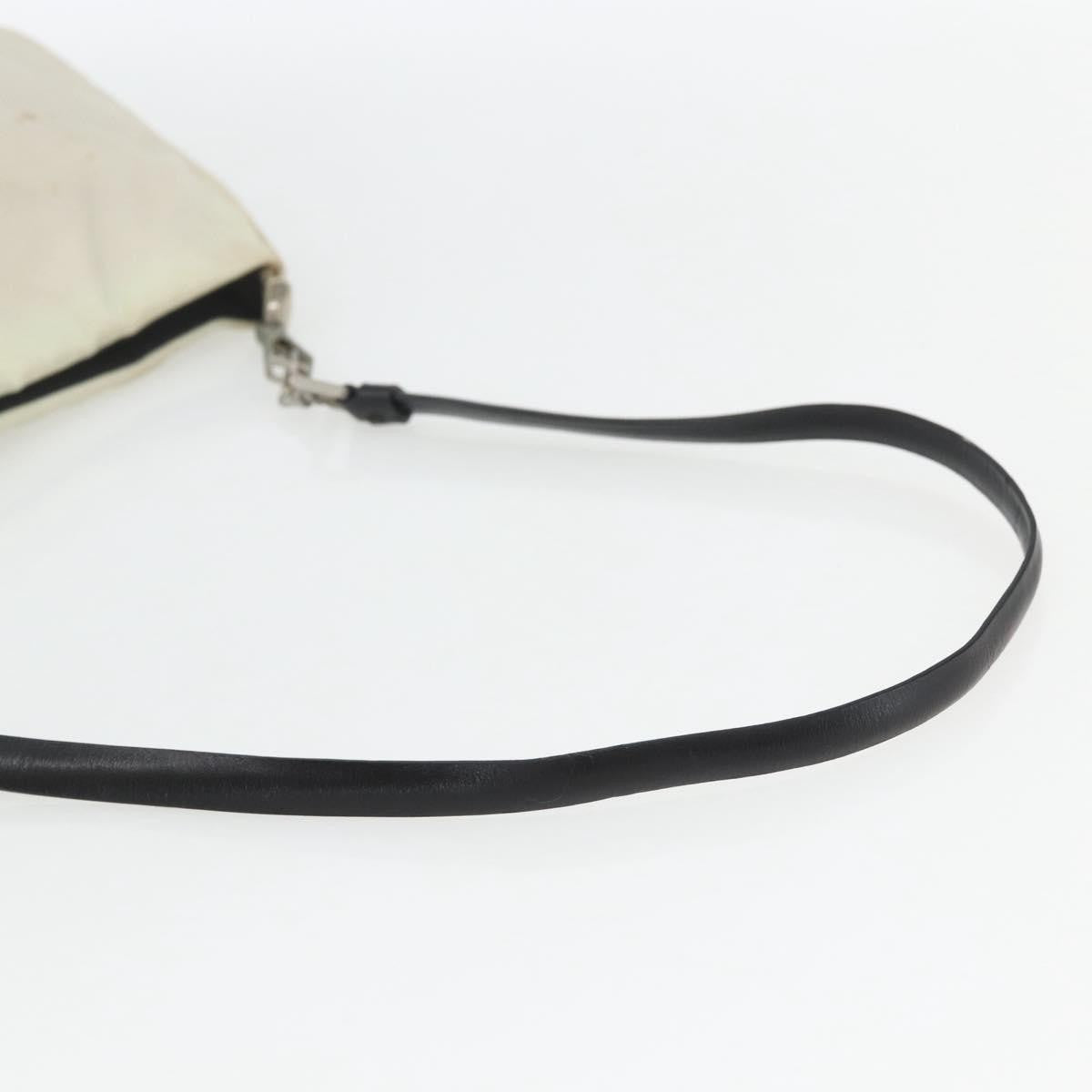 Prada PRADA Shoulder Bag Nylon Beige Silver Authentic 162128