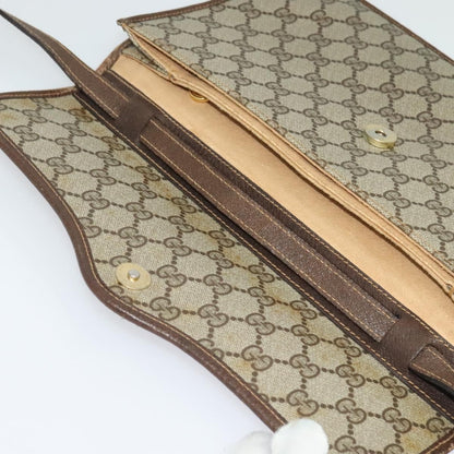 Gucci GUCCI GG Supreme Shoulder Bag PVC Beige Gold 004 904 0671 Authentic ep10822