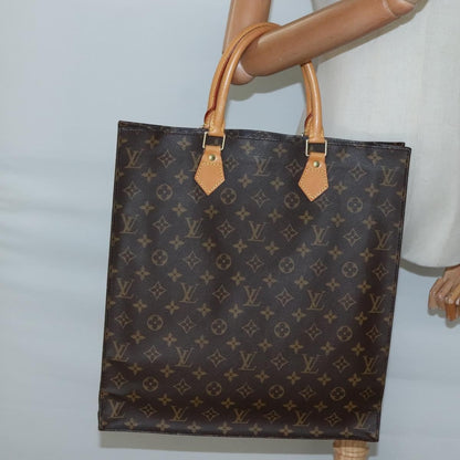 Louis Vuitton LOUIS VUITTON Monogram Sac Plat Hand Bag M51140 LV Authentic 132837