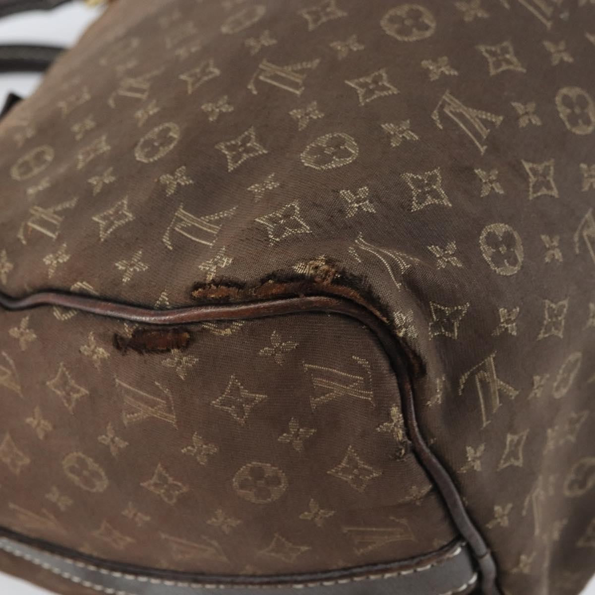 Louis Vuitton LOUIS VUITTON Mini Lin Speedy Bandouliere 30 Bag Brown M95224 Authentic BA9878