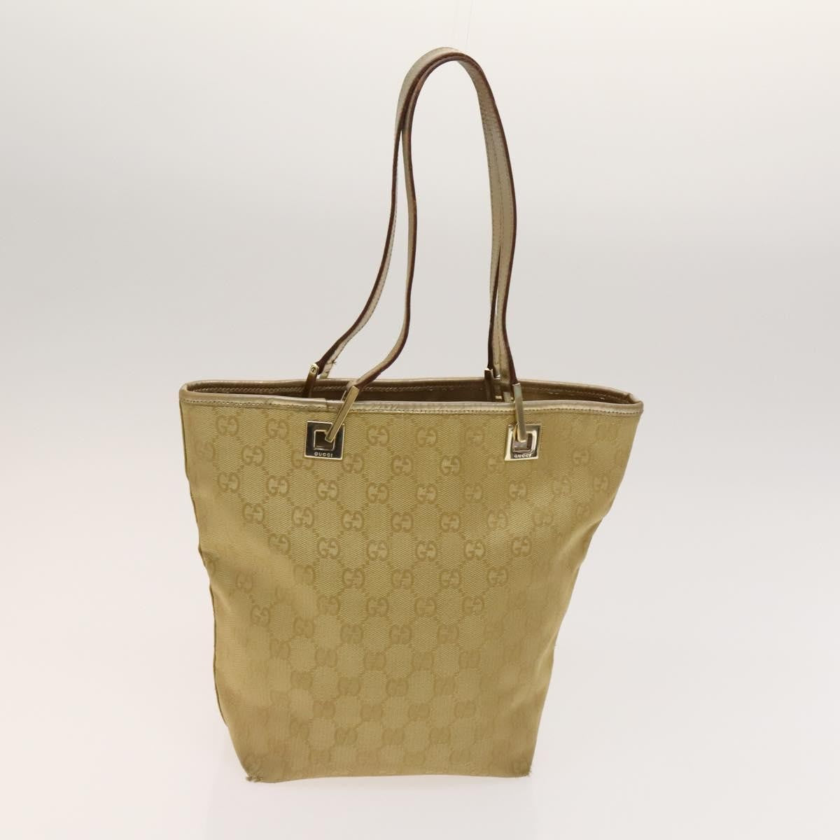 Gucci GUCCI GG Canvas Shoulder Bag 2 Set Beige Gold Authentic ti3169
