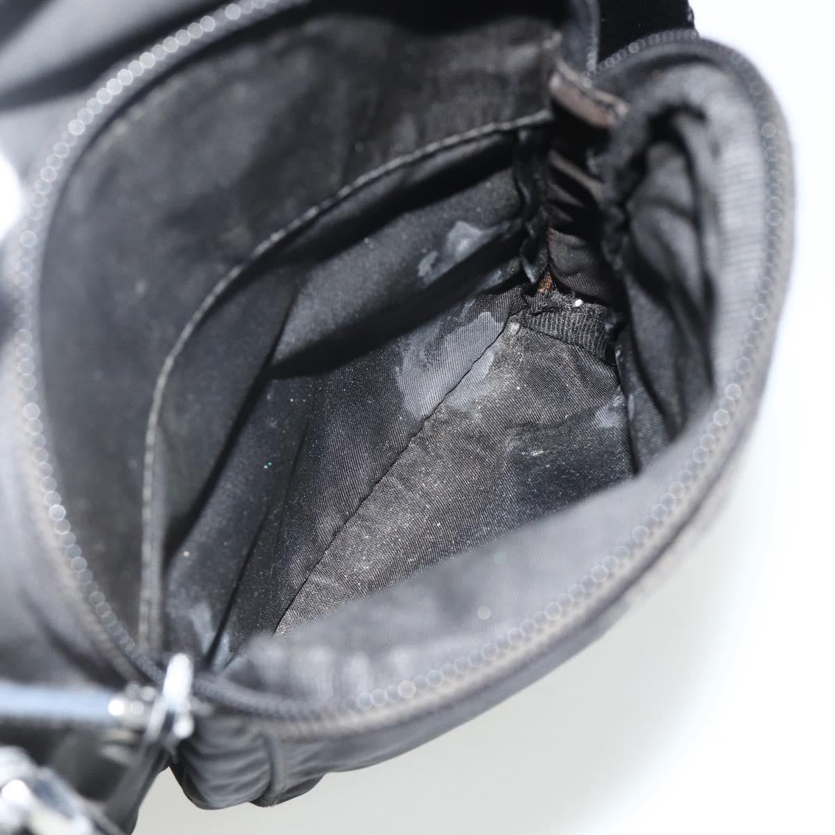 Prada PRADA Shoulder Bag Nylon Black Silver Authentic 175741