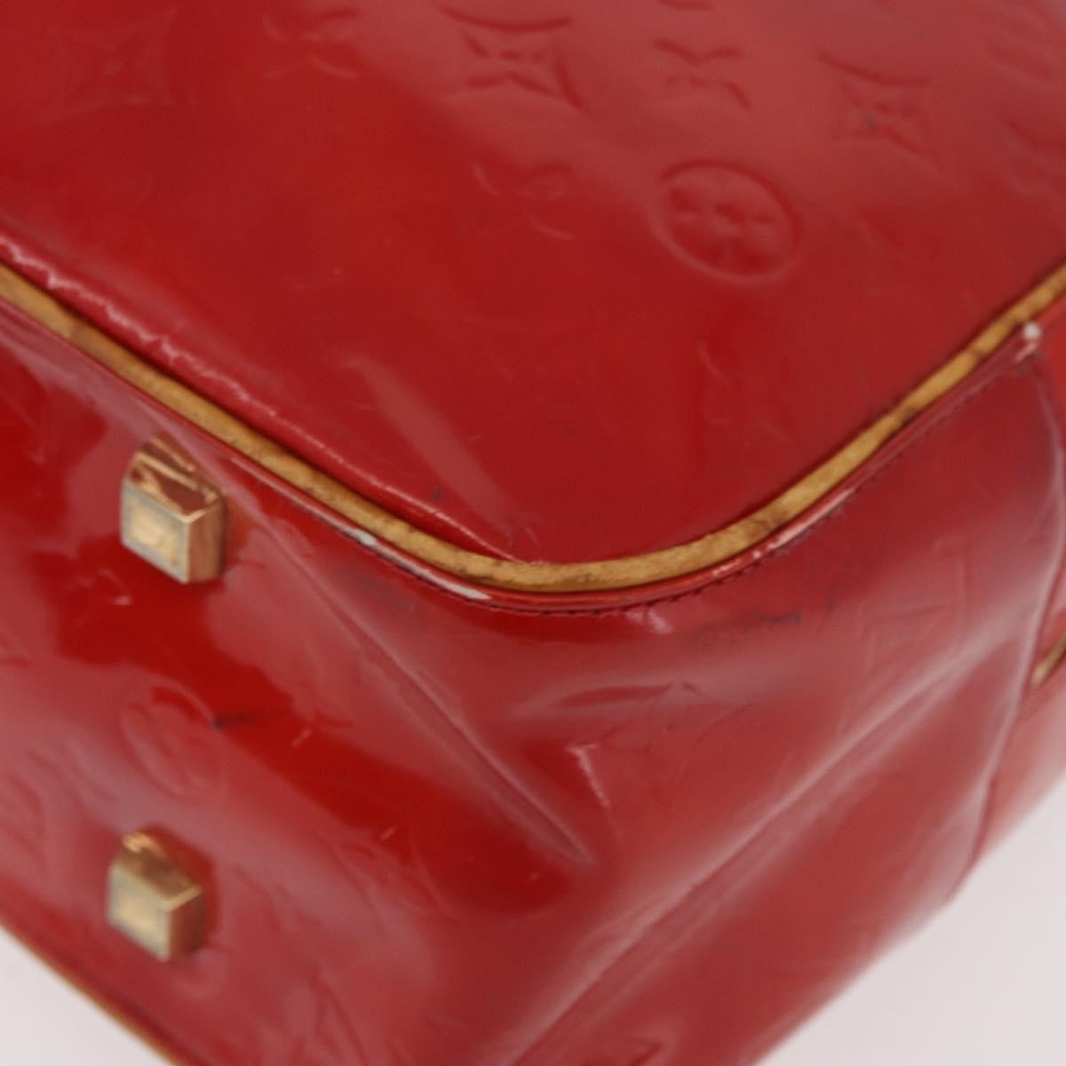 Louis Vuitton LOUIS VUITTON Monogram Vernis Sutton Hand Bag Red Rouge M91080 LV Authentic bs34724