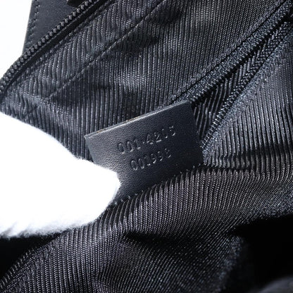 Gucci GUCCI GG Canvas Shoulder Bag Black Silver 001 4205 Authentic 143772