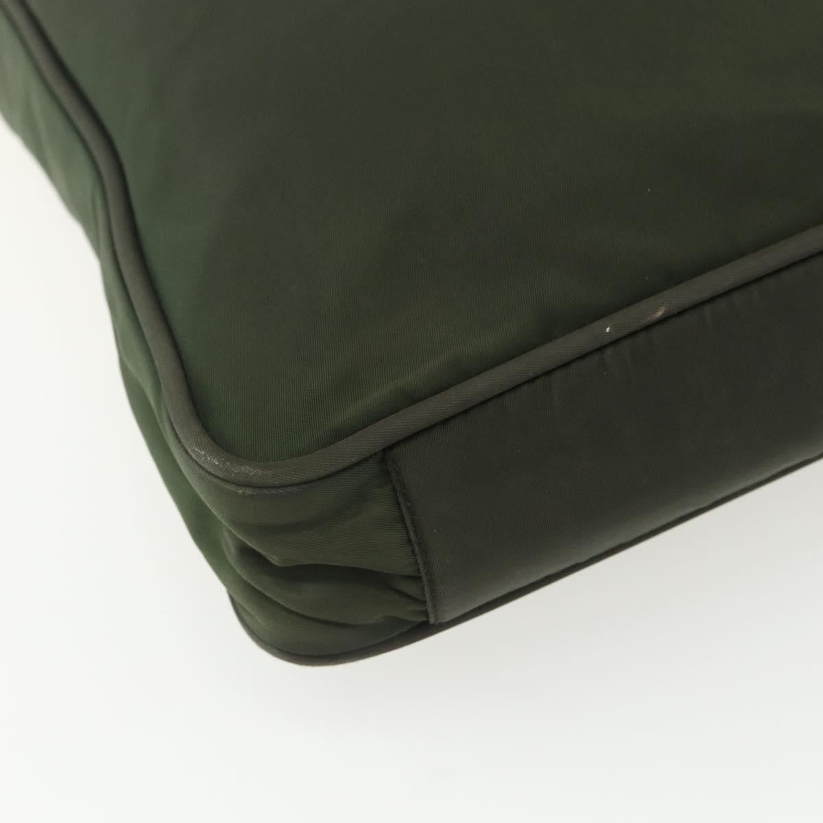 Prada PRADA Tote Bag Nylon Green Silver Authentic 151686