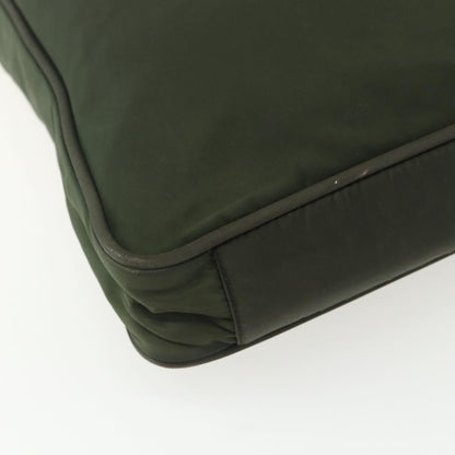 Prada PRADA Tote Bag Nylon Green Silver Authentic 151686