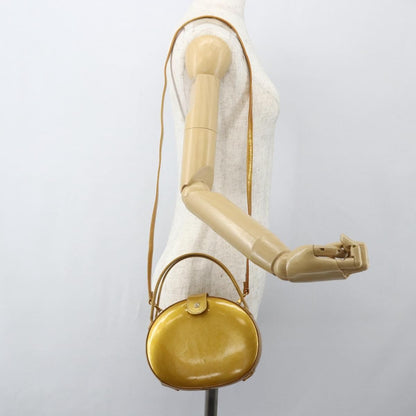 Loewe LOEWE Hand Bag Patent leather 2way Gold Authentic ka527