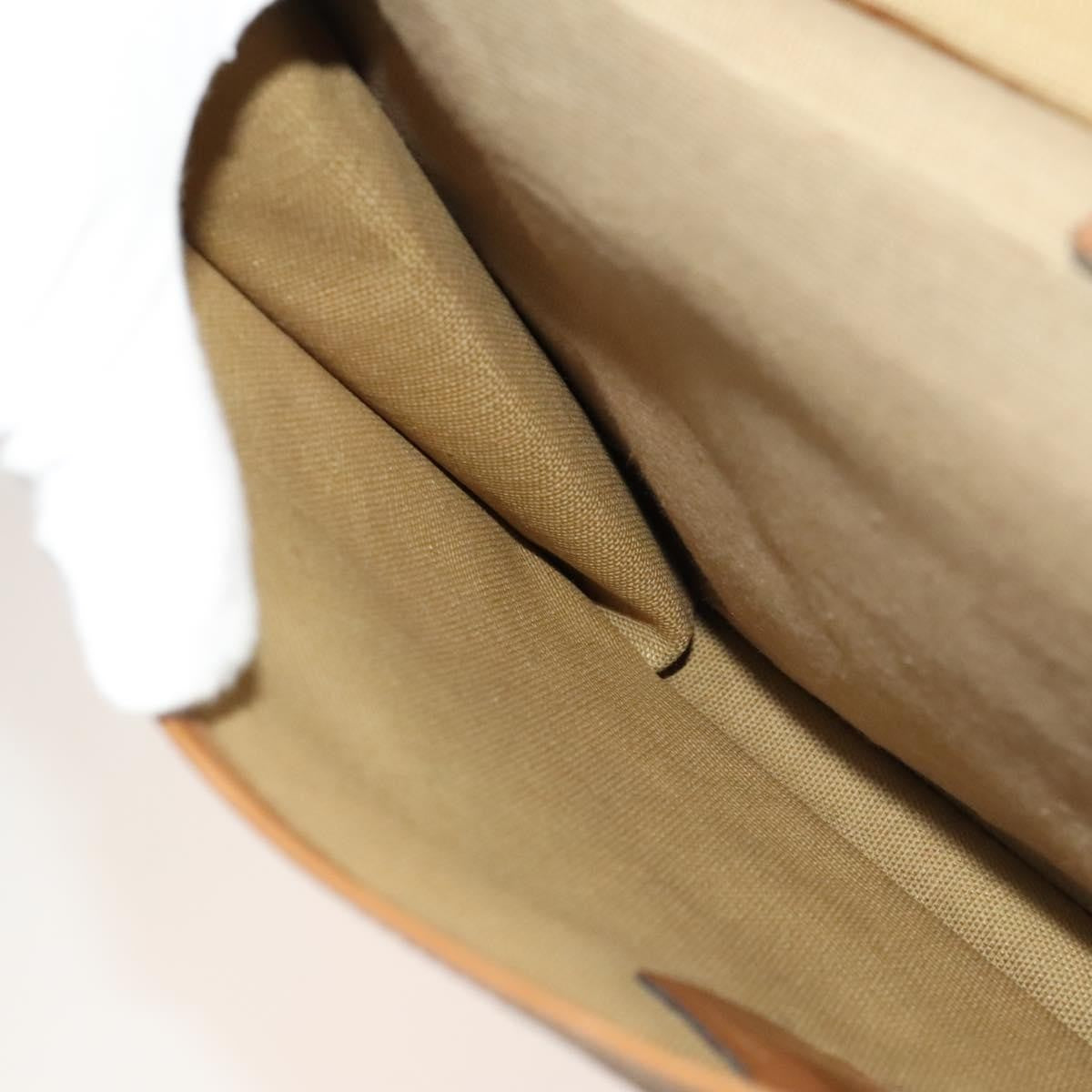 Gucci GUCCI Micro GG Canvas Hand Bag 2way Brown Gold Authentic 121561