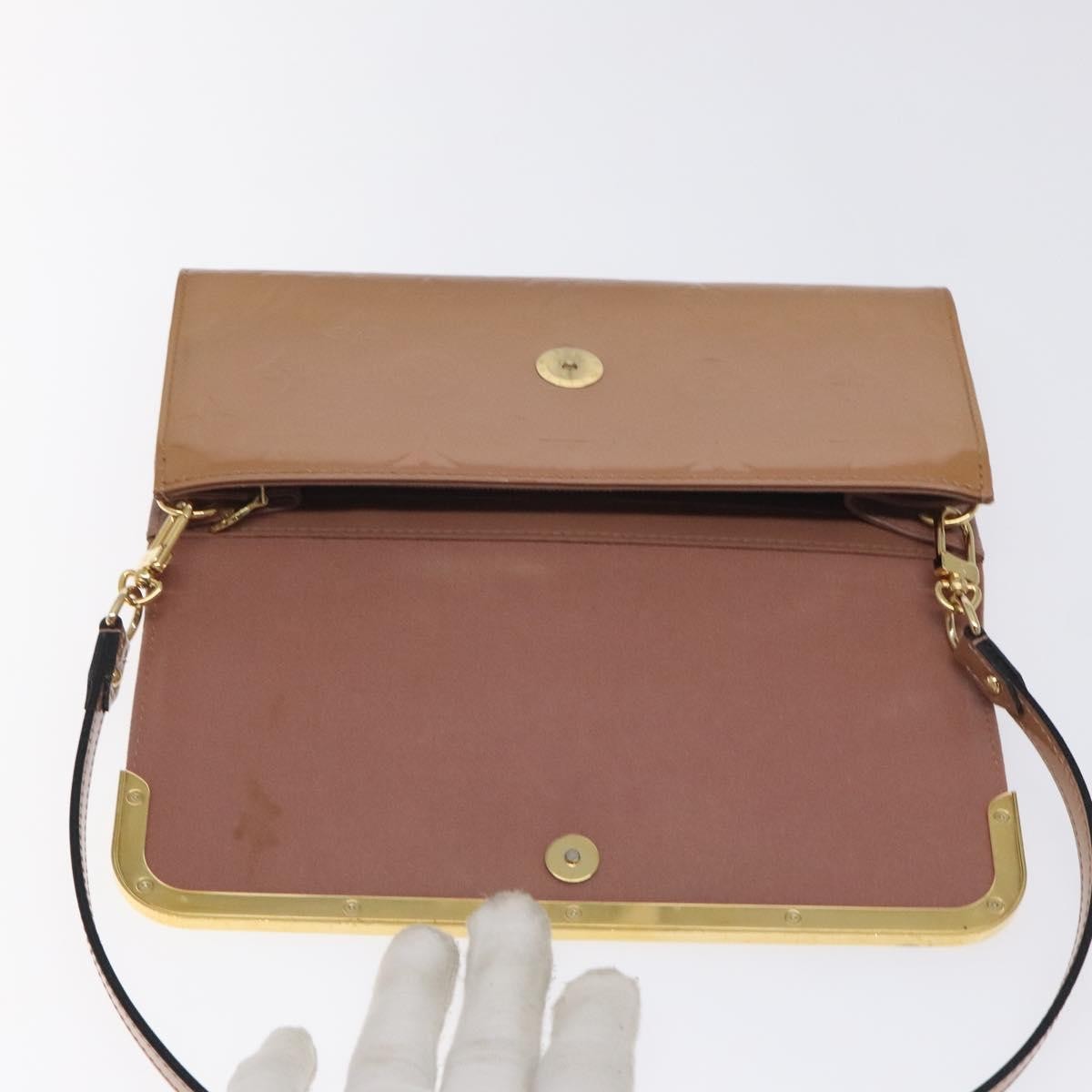 Louis Vuitton LOUIS VUITTON Vernis Rossmore MM Shoulder Bag Rose Velours M91589 LV Authentic 127784
