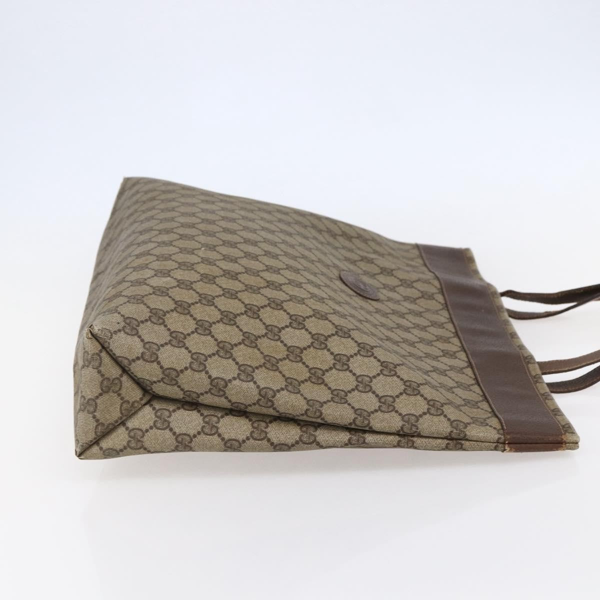 Gucci GUCCI GG Supreme Tote Bag PVC Beige 156 02 109 Authentic bs30092