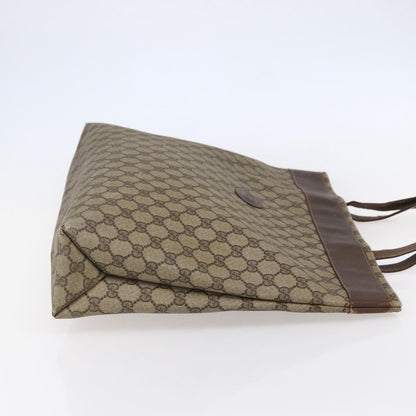 Gucci GUCCI GG Supreme Tote Bag PVC Beige 156 02 109 Authentic bs30092