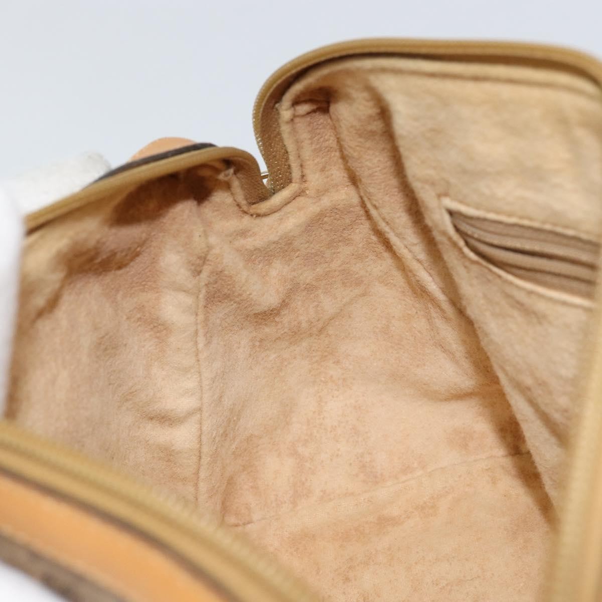 Gucci GUCCI Micro GG Supreme Shoulder Bag PVC Beige Gold Authentic ep11521