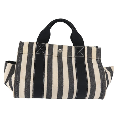Hermès Hermès HERMES Cannes PM Hand Bag Canvas White Black Authentic hk3009