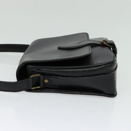 Louis Vuitton LOUIS VUITTON Epi Cartouchiere MM Shoulder Bag Black Noir M52242 LV Authentic BA4693