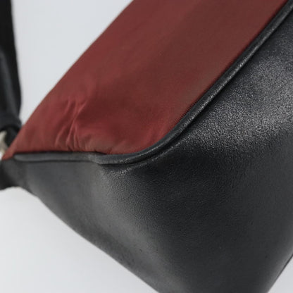 Prada PRADA Shoulder Bag Nylon Red Silver Authentic ep12904