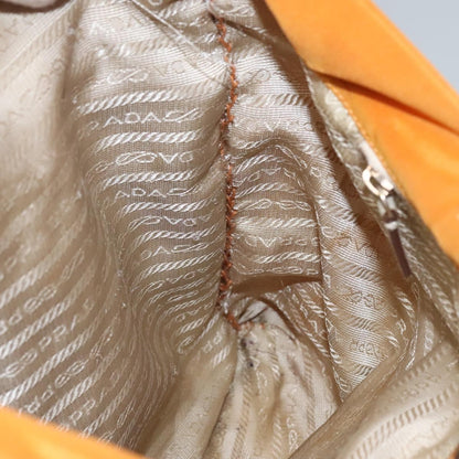 Prada PRADA Shoulder Bag Nylon Orange Gold Authentic EC663