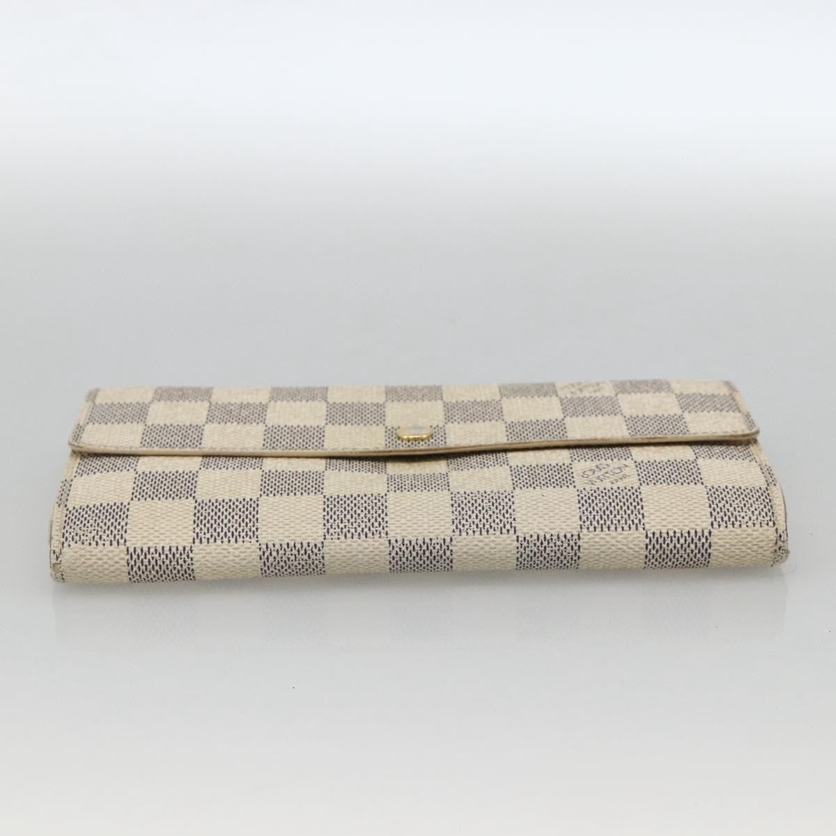 Louis Vuitton LOUIS VUITTON Damier Azur Portefeuille Sarah Long Wallet N61735 LV Authentic YKZ1187 Bag