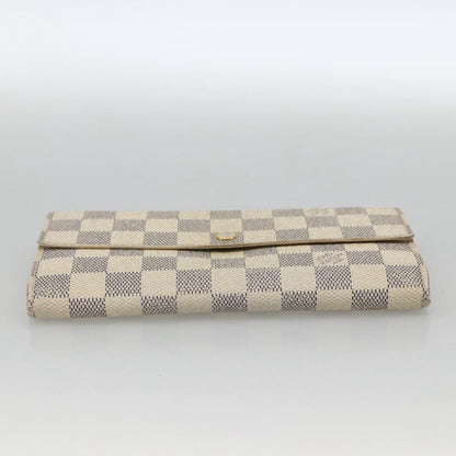 Louis Vuitton LOUIS VUITTON Damier Azur Portefeuille Sarah Long Wallet N61735 LV Authentic YKZ1187 Bag