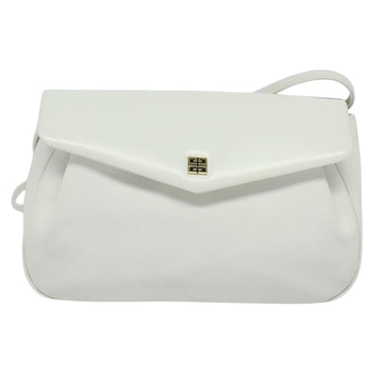 Givenchy GIVENCHY Shoulder Bag Leather White Gold Authentic MY255