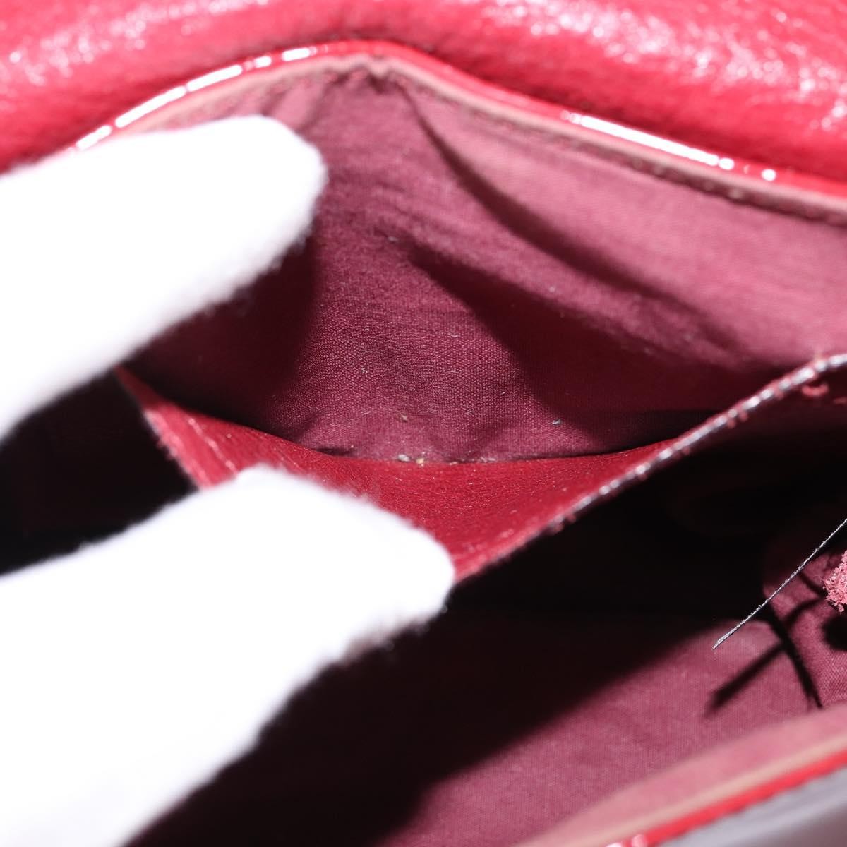 Chloé Chloé Chloe 2way Pouch Enamel Red Gold Authentic bs29581 Bag