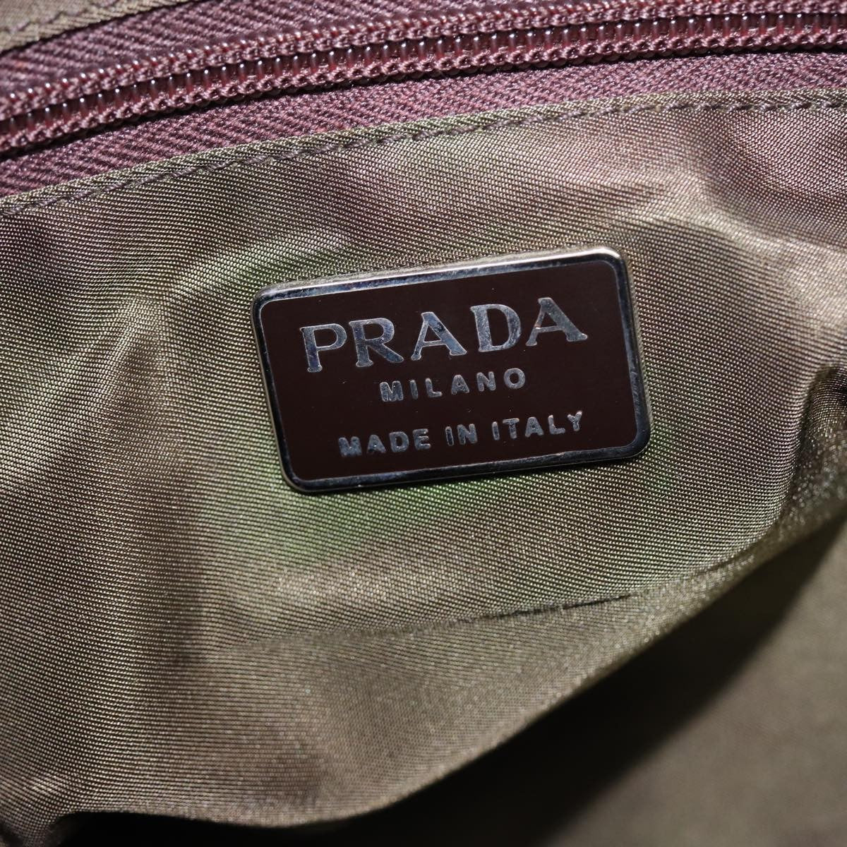 Prada PRADA Shoulder Bag Nylon Leather Green Authentic 89043