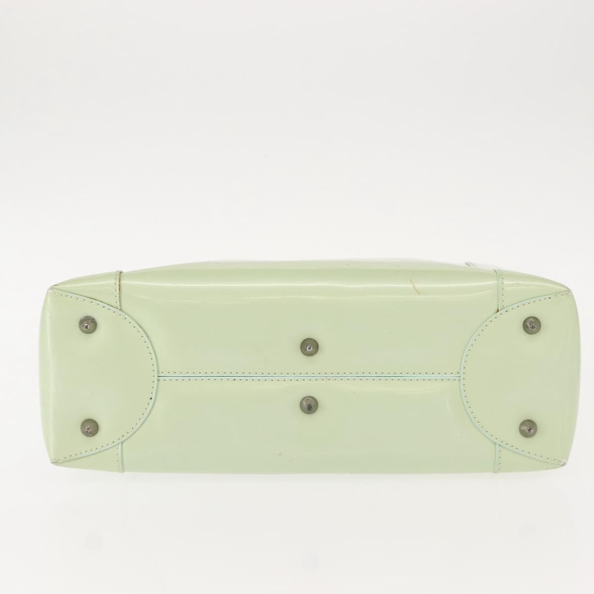 Dior Christian Dior Maris Pearl Hand Bag Enamel Green Authentic 150745