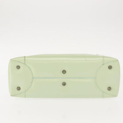 Dior Christian Dior Maris Pearl Hand Bag Enamel Green Authentic 150745